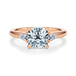 Ann Three-Stone Diamond Engagement Ring Setting