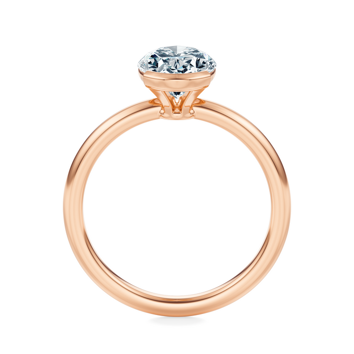 Ludlow Half Bezel Engagement Ring Setting