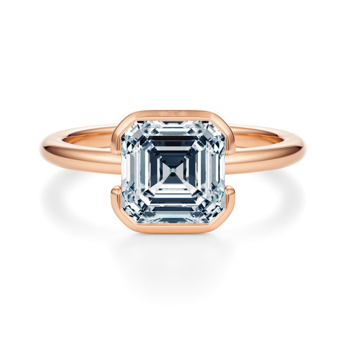 Ludlow Half Bezel Engagement Ring Setting