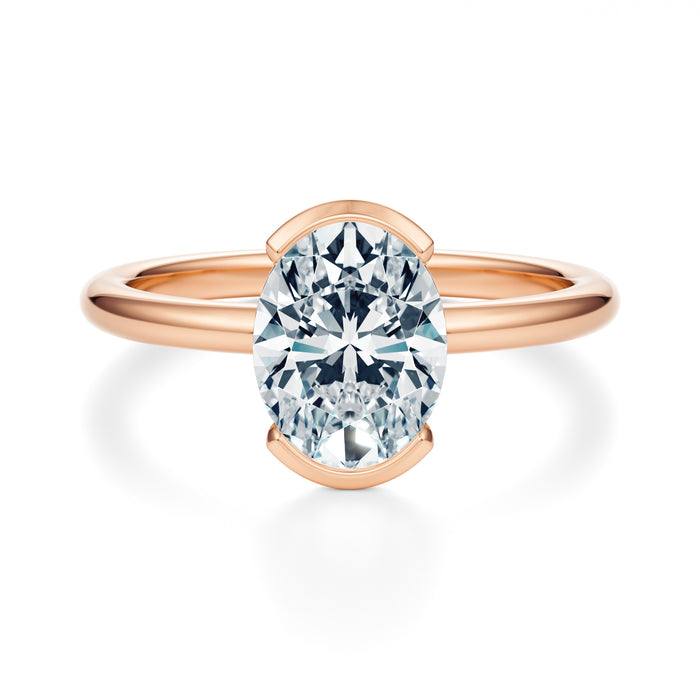 Ludlow Half Bezel Engagement Ring Setting