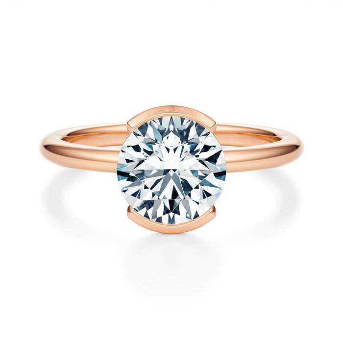 Ludlow Half Bezel Engagement Ring Setting