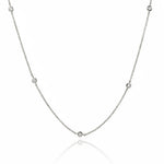 5-Diamond Station Necklace