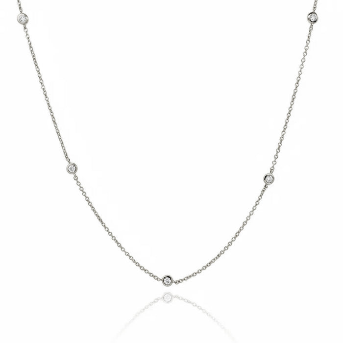 5-Diamond Station Necklace
