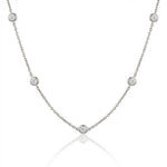 5-Diamond Station Necklace