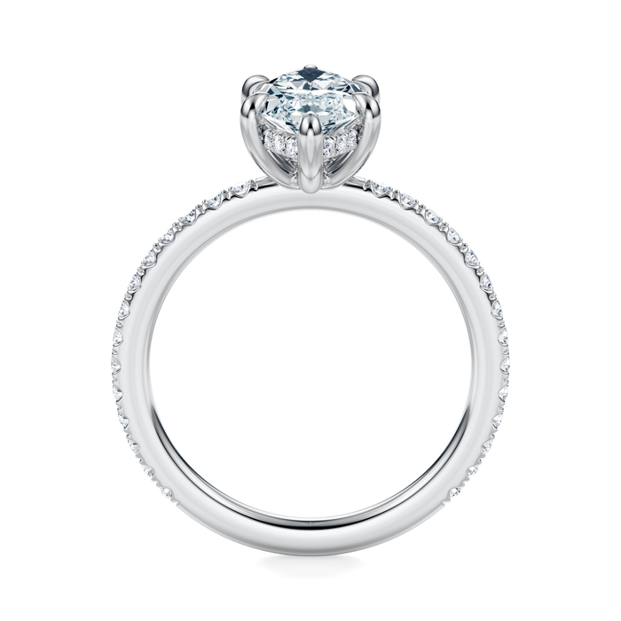 Baxter Pavé Hidden Halo Engagement Ring Setting