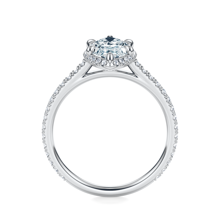 Essex Pavé Halo Engagement Ring Setting