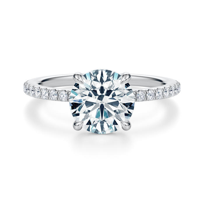 Baxter Pavé Hidden Halo Engagement Ring Setting