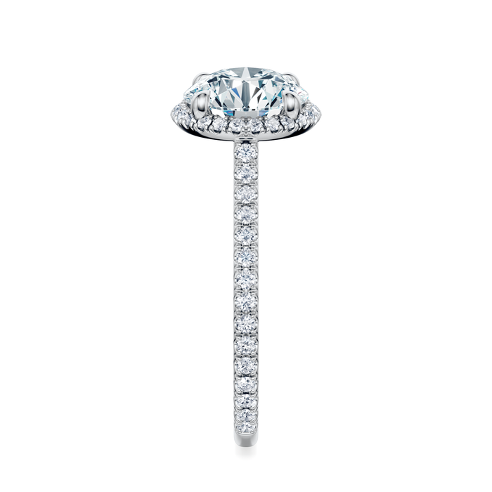 Essex Pavé Halo Engagement Ring Setting