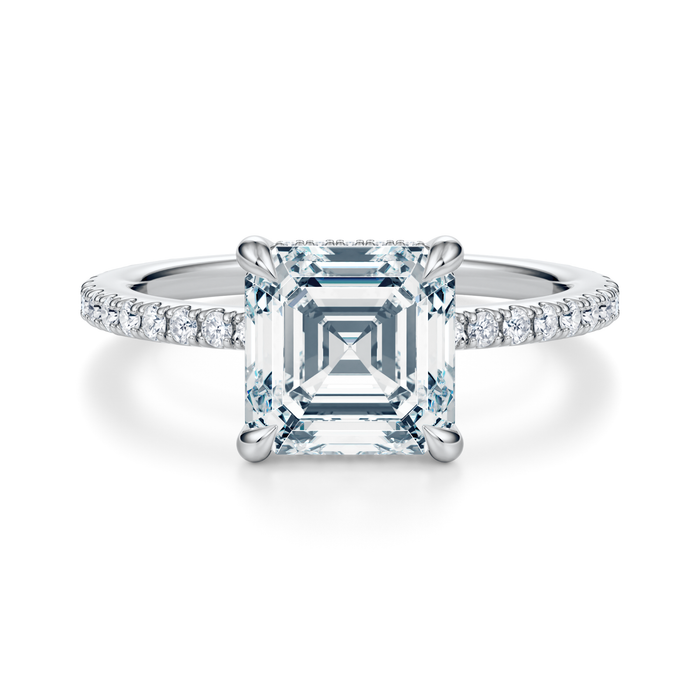 Baxter Pavé Hidden Halo Engagement Ring Setting