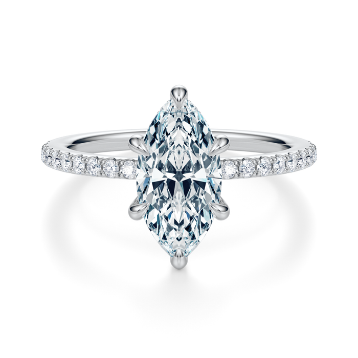Baxter Pavé Hidden Halo Engagement Ring Setting