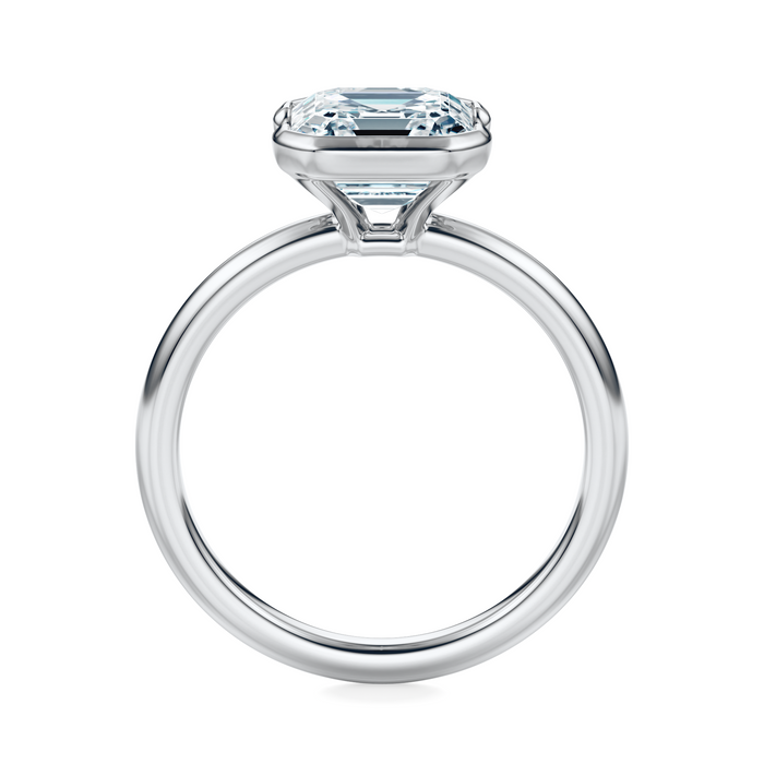 Ludlow Half Bezel Engagement Ring Setting