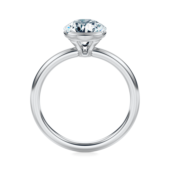 Ludlow Half Bezel Engagement Ring Setting