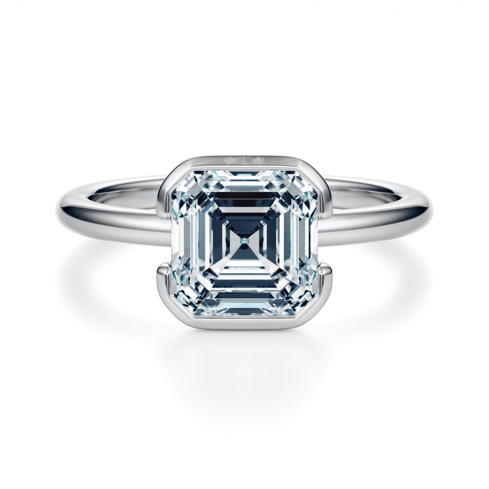 Ludlow Half Bezel Engagement Ring Setting