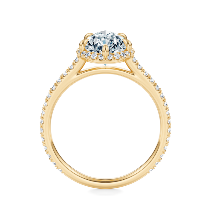 Essex Pavé Halo Engagement Ring Setting