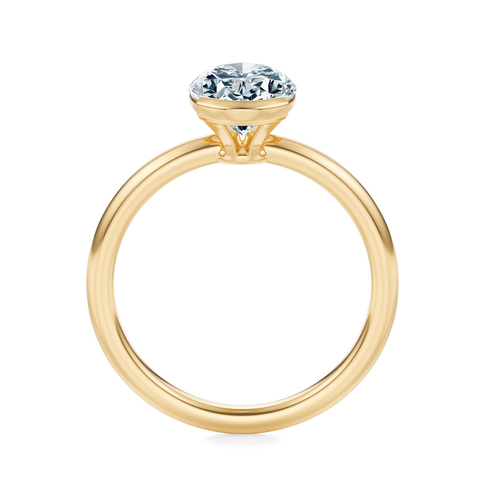 Ludlow Half Bezel Engagement Ring Setting