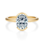 Ludlow Half Bezel Engagement Ring Setting
