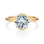 Ludlow Half Bezel Engagement Ring Setting