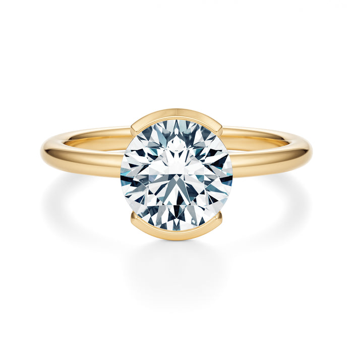 Ludlow Half Bezel Engagement Ring Setting