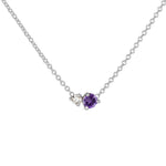 Birthstone & Diamond Necklace