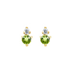 Birthstone & Diamond Stud Earrings