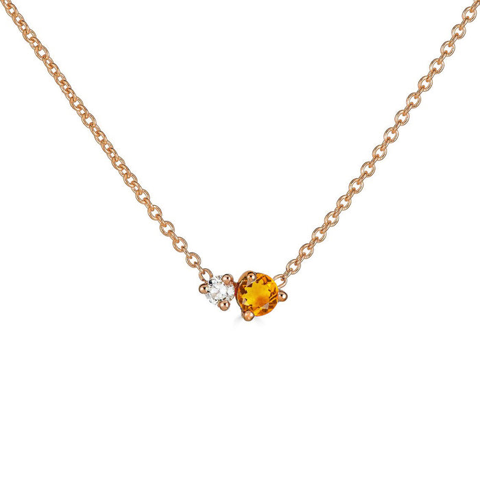Birthstone & Diamond Necklace