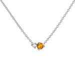 Birthstone & Diamond Necklace