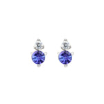 Birthstone & Diamond Stud Earrings