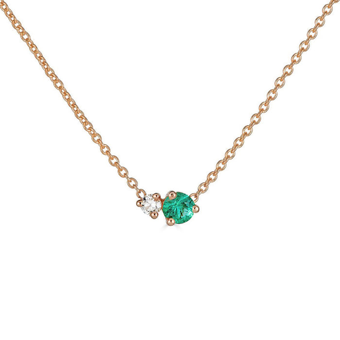 Birthstone & Diamond Necklace