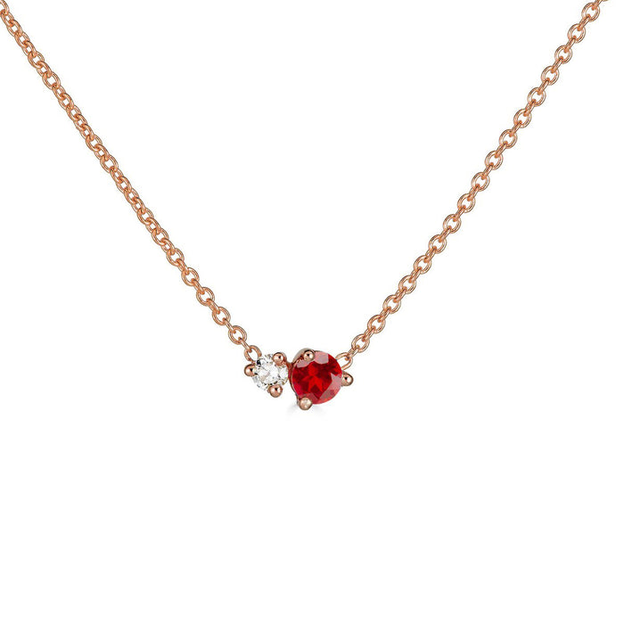 Birthstone & Diamond Necklace