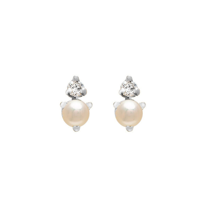 Birthstone & Diamond Stud Earrings