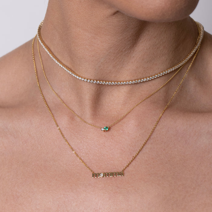 Birthstone & Diamond Necklace