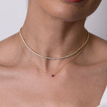 Birthstone & Diamond Necklace