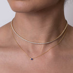 Birthstone & Diamond Necklace