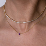Birthstone & Diamond Necklace