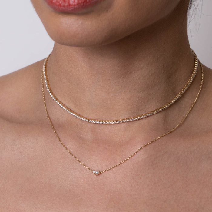 Birthstone & Diamond Necklace