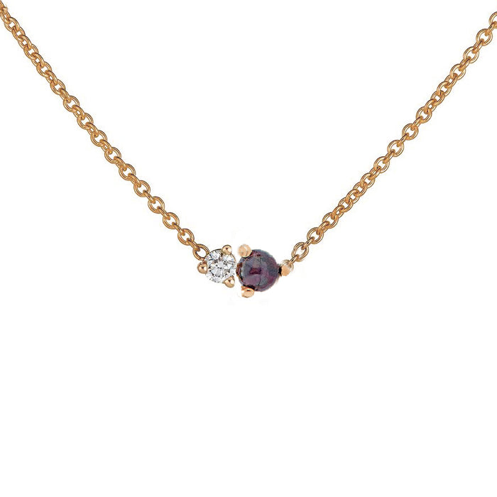 Birthstone & Diamond Necklace