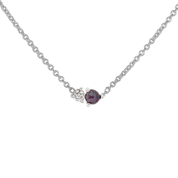 Birthstone & Diamond Necklace