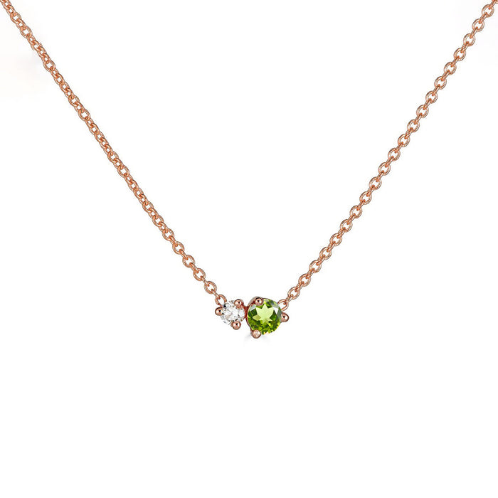 Birthstone & Diamond Necklace