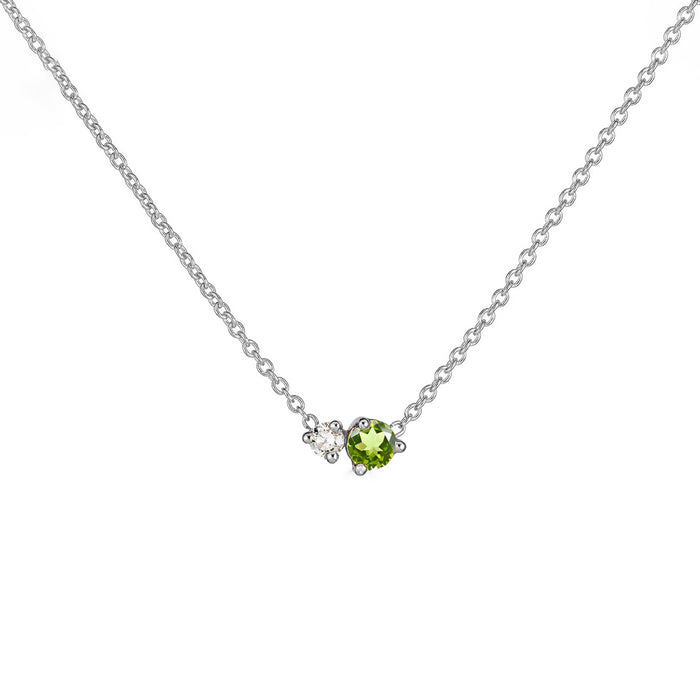 Birthstone & Diamond Necklace