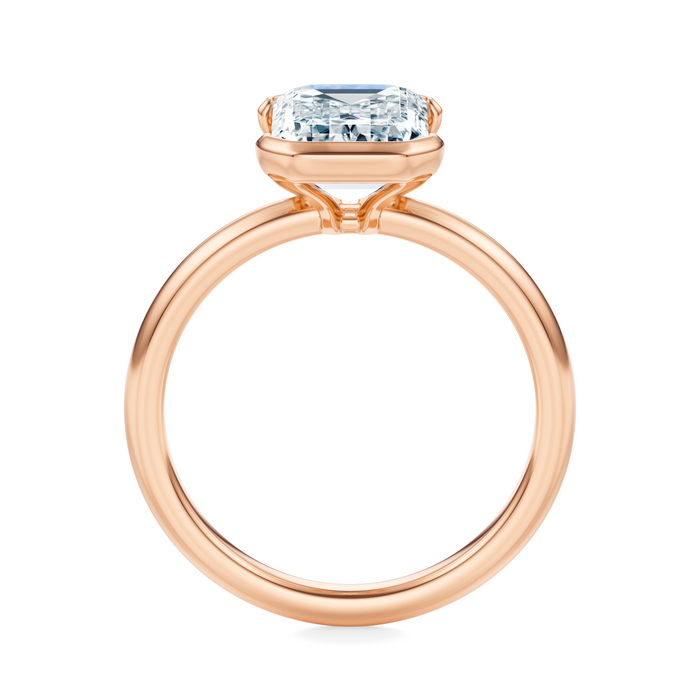 Ludlow Half Bezel Engagement Ring Setting