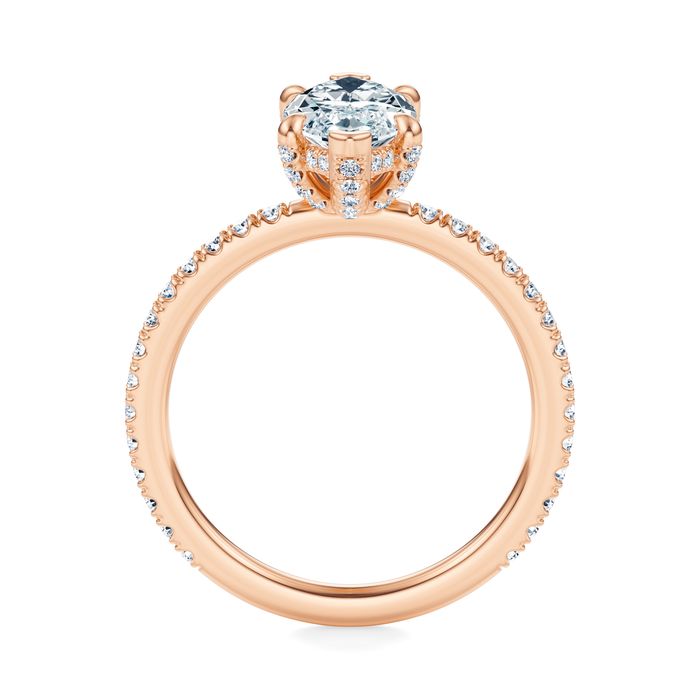 Baxter Pavé Hidden Halo Engagement Ring Setting
