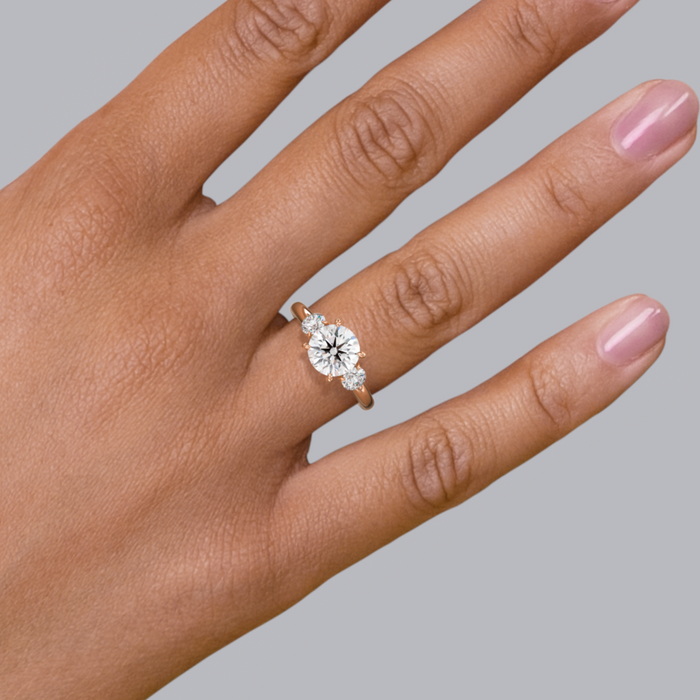 Elizabeth Three-Stone Diamond Engagement Ring Setting