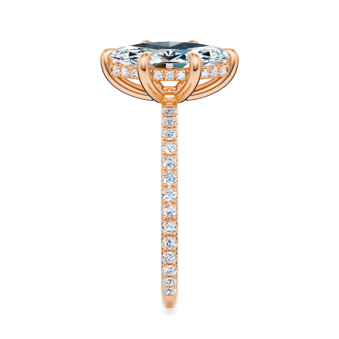 Baxter Pavé Hidden Halo Engagement Ring Setting
