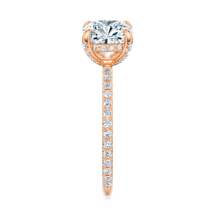 Baxter Pavé Hidden Halo Engagement Ring Setting
