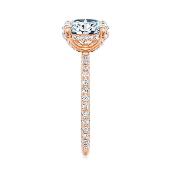 Baxter Pavé Hidden Halo Engagement Ring Setting
