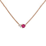 Birthstone & Diamond Necklace