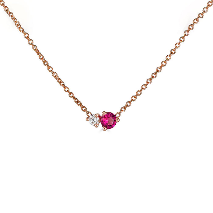 Birthstone & Diamond Necklace