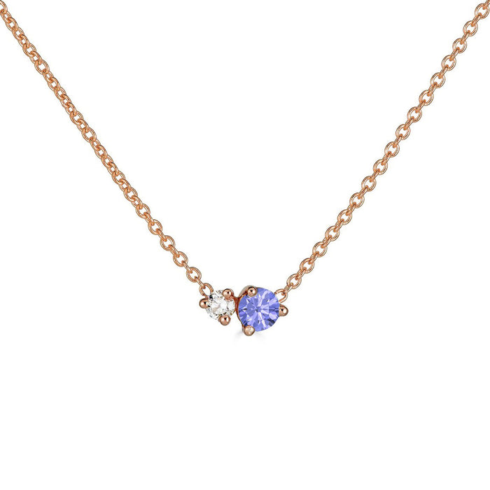 Birthstone & Diamond Necklace
