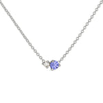 Birthstone & Diamond Necklace