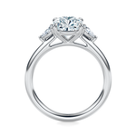 Ann Three-Stone Diamond Engagement Ring Setting